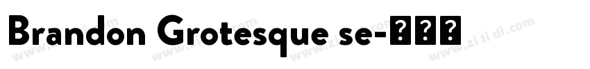 Brandon Grotesque se字体转换